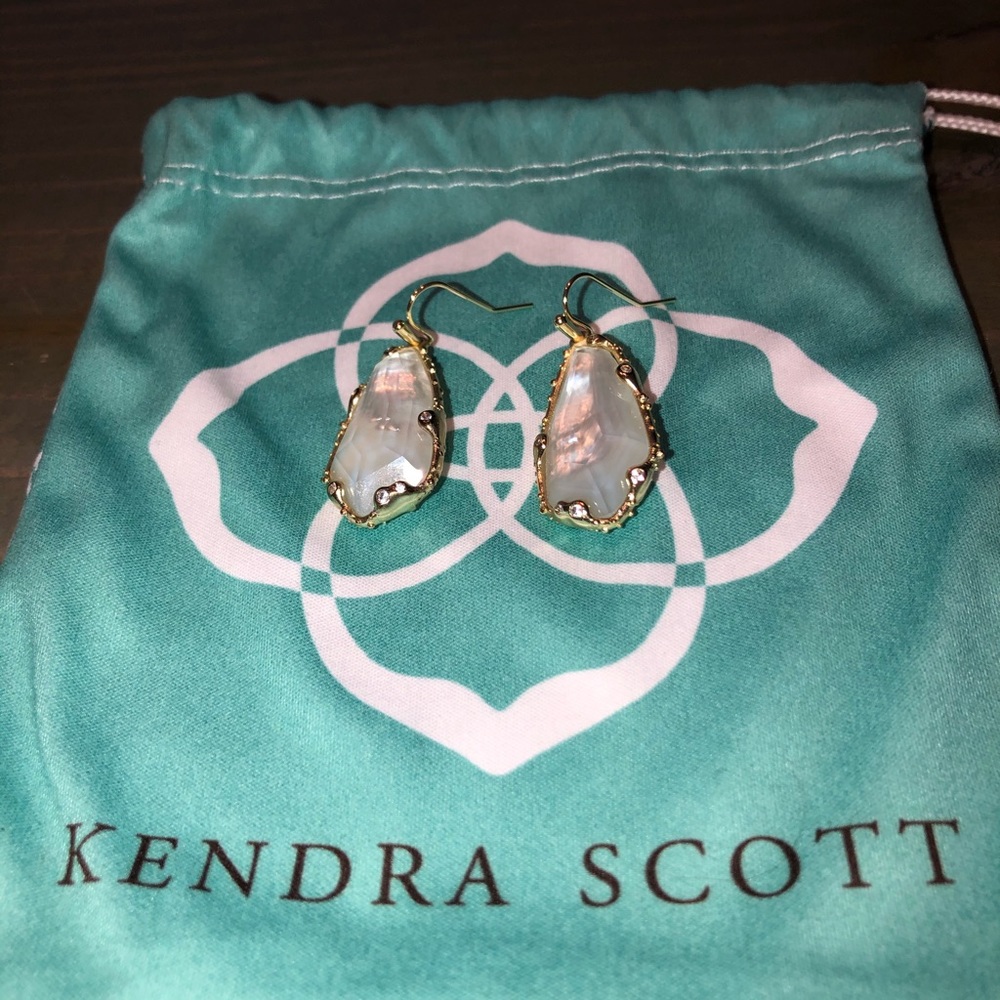 Kendra Scott silver pendant earrings